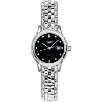 Flagship 30 Stainless Steel / Black - Diamond / Bracelet