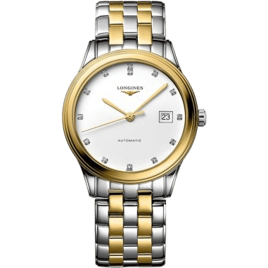 Flagship 38.5 Automatic Stainless Steel - Yellow Gold / White - Diamond / Bracelet
