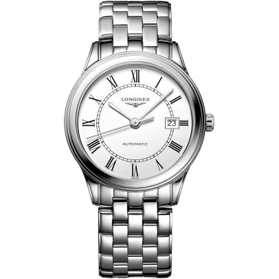 Flagship 38.5 Automatic Stainless Steel / White - Roman / Bracelet