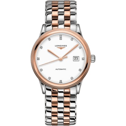 Flagship 40 Stainless Steel - Pink Gold / White - Diamond / Bracelet