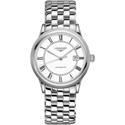 Flagship 40 Stainless Steel / White - Roman / Bracelet