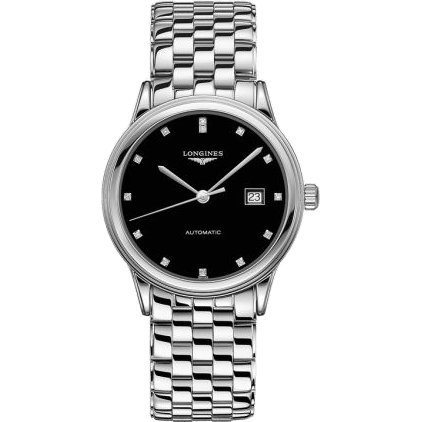 Flagship 40 Stainless Steel / Black - Diamond / Bracelet
