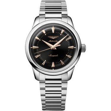 Conquest Heritage 38 Stainless Steel / Black / Bracelet