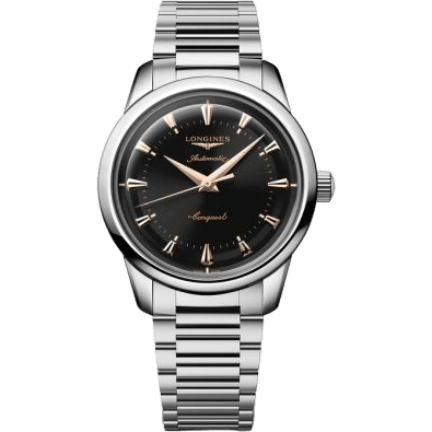 Conquest Heritage 40 Stainless Steel / Black / Bracelet