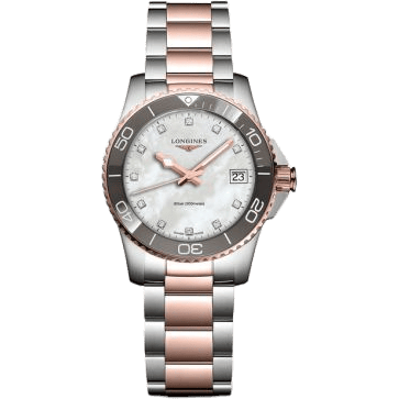 HydroConquest 32 Quartz Stainless Steel - Pink Gold / MOP / Bracelet
