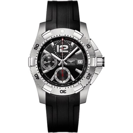 Hydroconquest Chronograph Tachymeter Black Rubber