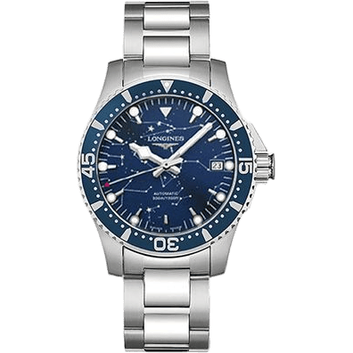 HydroConquest 39 Automatic Stainless Steel / Blue / Bracelet / Star Navigation