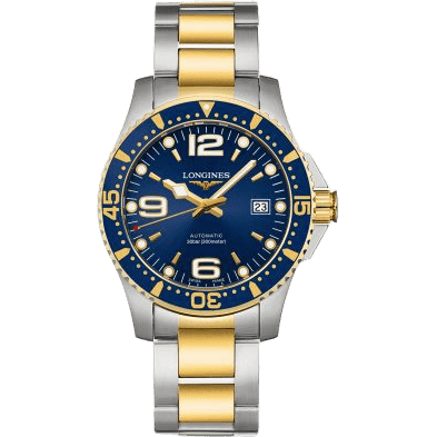 HydroConquest 41 Automatic Stainless Steel / Yellow Gold / Blue