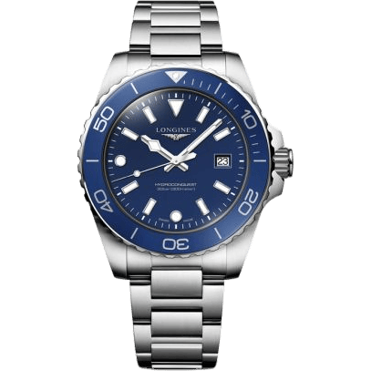 Hydroconquest Quartz 42 Stainless Steel / Blue / Bracelet