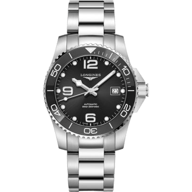 HydroConquest 39 Automatic Stainless Steel / Black / Bracelet