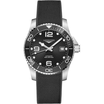 HydroConquest 39 Automatic Stainless Steel / Black / Rubber