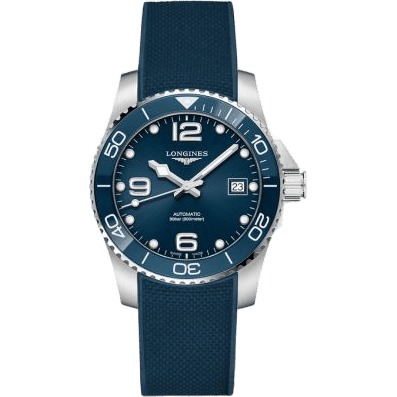 HydroConquest 39 Automatic Stainless Steel / Blue / Rubber