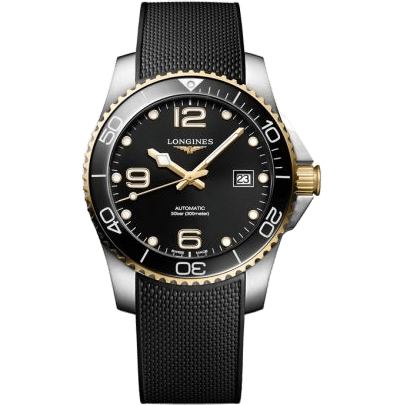 HydroConquest 41 Automatic Stainless Steel - Yellow Gold / Black / Rubber