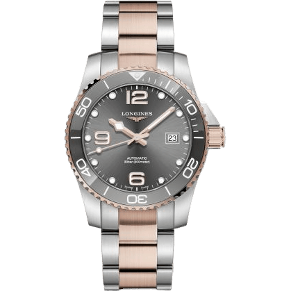 HydroConquest 41 Automatic Stainless Steel / Rose Gold / Grey / Bracelet