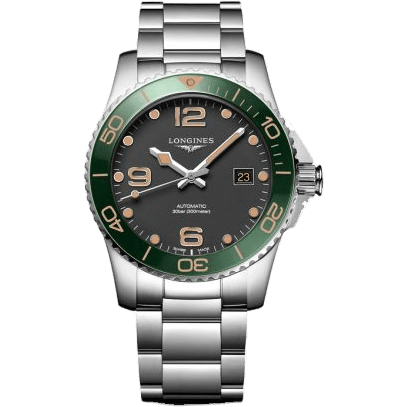 HydroConquest 41 Automatic Stainless Steel / Matte Black / Bracelet