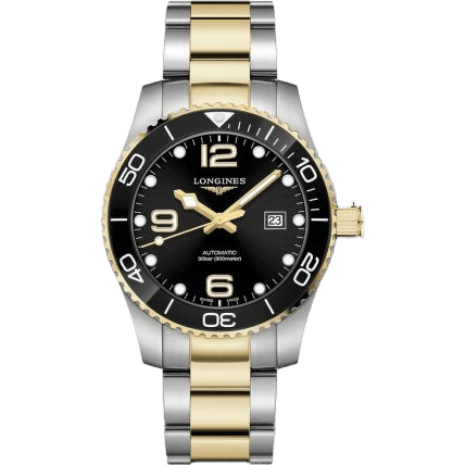HydroConquest 43 Automatic Stainless Steel - Yellow Gold / Black / Bracelet