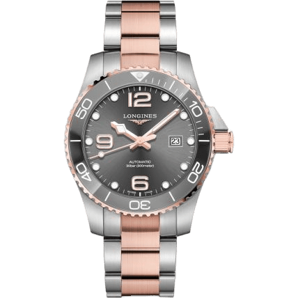 HydroConquest 43 Automatic Stainless Steel - Pink Gold / Grey / Bracelet