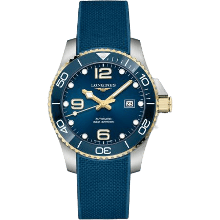 HydroConquest 43 Automatic Stainless Steel - Yellow Gold / Blue / Rubber