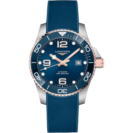 HydroConquest 43 Automatic Stainless Steel - Pink Gold / Blue / Rubber
