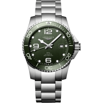 HydroConquest 41 Automatic Stainless Steel / Ceramic / Green / Bracelet