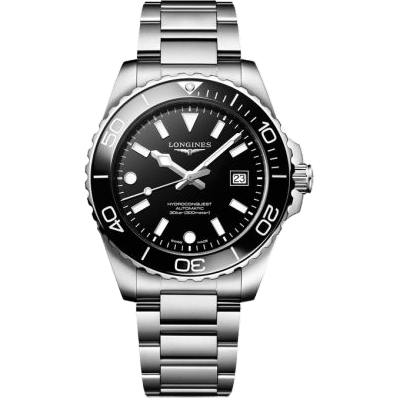 Hydroconquest Automatic 42 Stainless Steel / Black / Bracelet