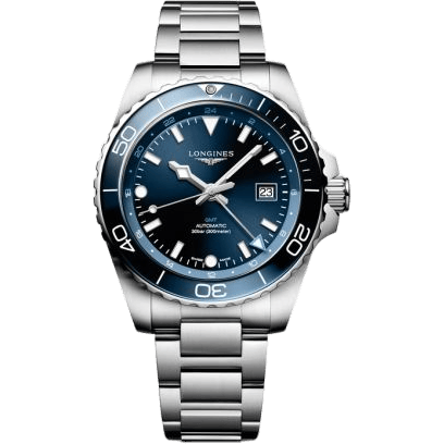 Hydroconquest GMT 43 Stainless Steel / Blue / Bracelet