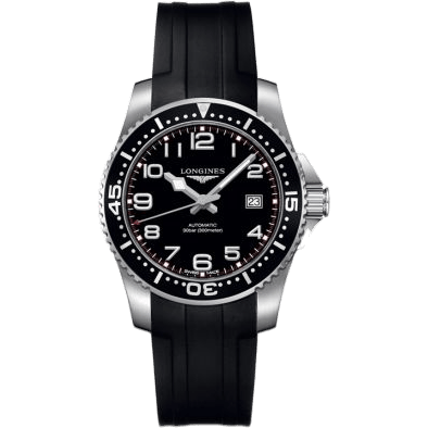 Hydroconquest Automatic 39 Black Rubber