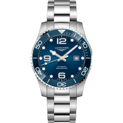 HydroConquest 43 Automatic Stainless Steel / Ceramic / Blue / Bracelet