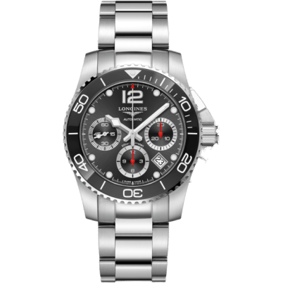 HydroConquest 41 Automatic Chronograph Stainless Steel / Ceramic / Black / Bracelet