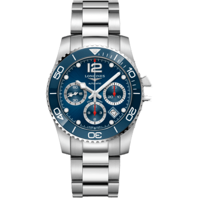 HydroConquest 41 Automatic Chronograph Stainless Steel / Ceramic / Blue / Bracelet