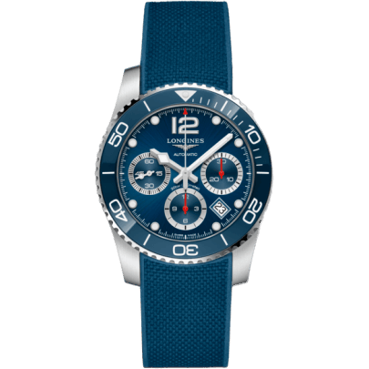 HydroConquest 41 Automatic Chronograph Stainless Steel / Ceramic / Blue / Rubber