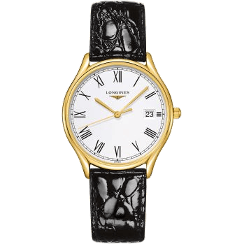 Lyre Quartz 32 Yellow Gold PVD / White / Strap