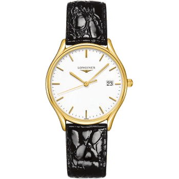 Lyre Quartz 32 Yellow Gold PVD / White / Strap