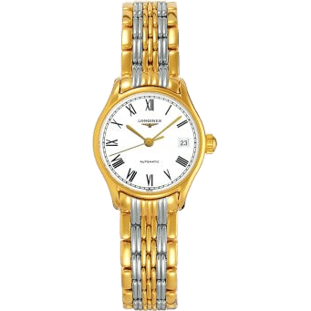 Lyre 25 Automatic PVD Gold / White - Roman / Bracelet