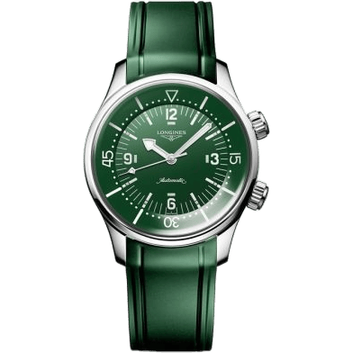 Heritage Legend Diver 39 Stainless Steel / Green / Rubber