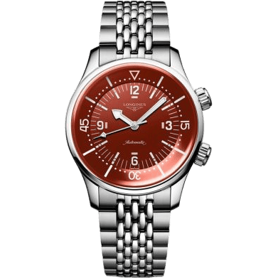 Heritage Legend Diver 39 Stainless Steel / Terracotta / Bracelet