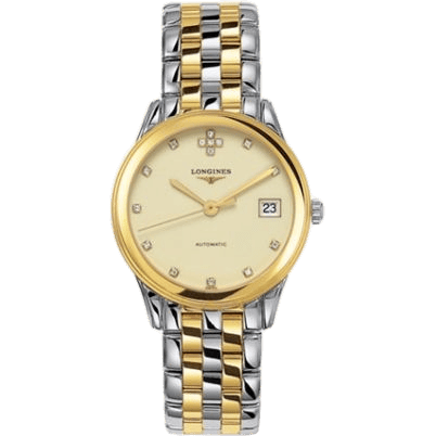 Flagship 35.6 Automatic Two Tone Cream Diamond