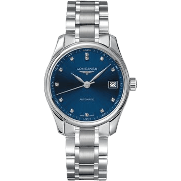 Master Collection Date 34 Stainless Steel / Blue - Diamond / Bracelet