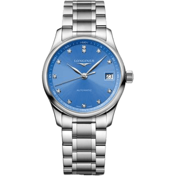 Master Collection Date 34 Stainless Steel / Blue - Diamond / Bracelet