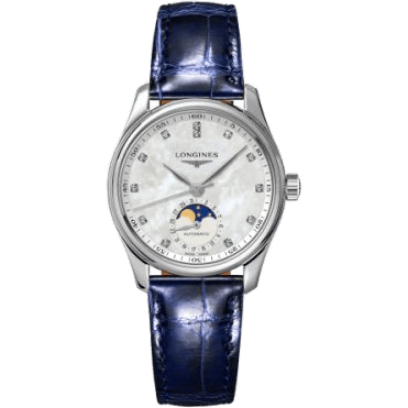 Master Collection 34 Moonphase Stainless Steel / MOP / Alligator