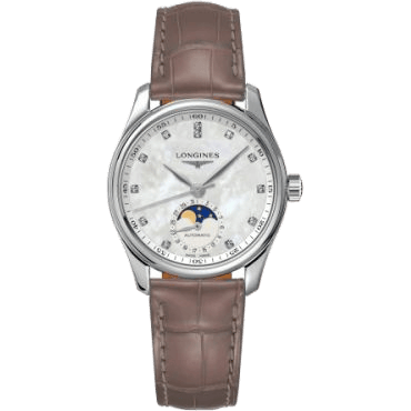 Master Collection 34 Moonphase Stainless Steel / MOP / Alligator