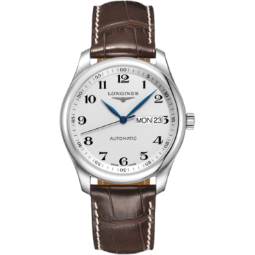 Master Collection 38.5 Day Date Stainless Steel / Silver-Arabic / Alligator XL