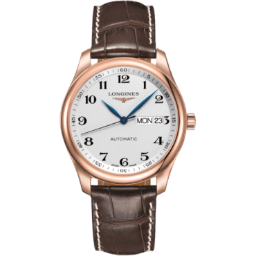 Master Collection 38.5 Day Date Pink Gold / Silver-Arabic / Alligator XL