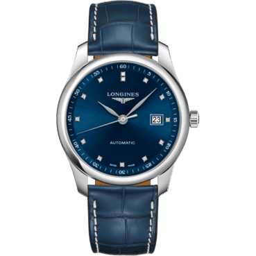 Master Collection 40 Date Stainless Steel / Blue-Diamond / Alligator XL