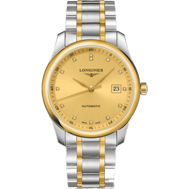 Master Collection 40 Date Stainless Steel / Yellow Gold / Champagne-Diamond / Alligator