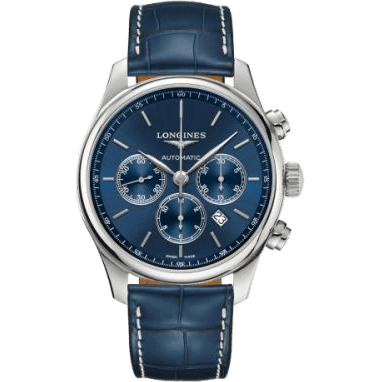 Master Collection 44 Chronograph Stainless Steel / Blue / Alligator