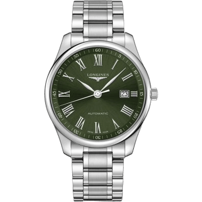 Master Collection 42 Date Stainless Steel / Green - Roman / Bracelet