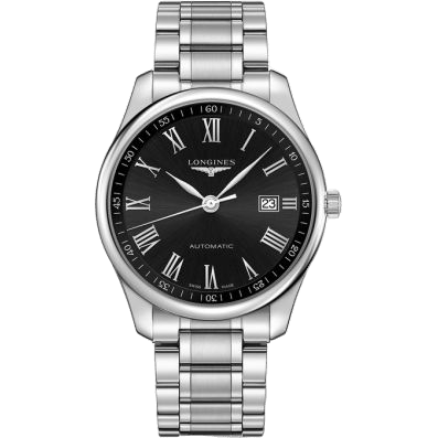 Master Collection 42 Date Stainless Steel / Black - Roman / Bracelet