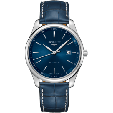 Master Collection 42 Date Stainless Steel / Blue / Alligator