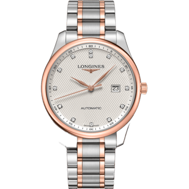 Master Collection 42 Date Stainless Steel / Pink Gold / Silver-Diamond / Bracelet